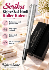 Kalemhane Scrikss Kişiye Özel İsimli Roller Kalem – Kişiye Özel Yazılı Hediye Kutulu Hediye Paketli , Gri