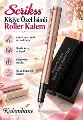 Kalemhane Scrikss Kişiye Özel İsimli Roller Kalem – Kişiye Özel Yazılı Hediye Kutulu Hediye Paketli , Rose