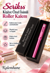 Kalemhane Scrikss Kişiye Özel İsimli Roller Kalem – Kişiye Özel Yazılı Hediye Kutulu Hediye Paketli , Pembe