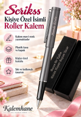 Kalemhane Scrikss Kişiye Özel İsimli Roller Kalem – Kişiye Özel Yazılı Hediye Kutulu Hediye Paketli , Füme