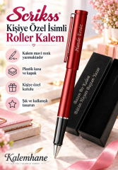 Kalemhane Scrikss Kişiye Özel İsimli Roller Kalem – Kişiye Özel Yazılı Hediye Kutulu Hediye Paketli , Kırmızı