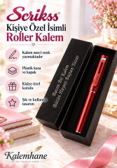 Kalemhane Scrikss Kişiye Özel İsimli Roller Kalem – Kişiye Özel Yazılı Hediye Kutulu Hediye Paketli , Kırmızı