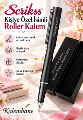 Kalemhane Scrikss Kişiye Özel İsimli Roller Kalem – Kişiye Özel Yazılı Hediye Kutulu Hediye Paketli , Siyah