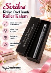 Kalemhane Scrikss Kişiye Özel İsimli Roller Kalem – Kişiye Özel Yazılı Hediye Kutulu Hediye Paketli , Siyah