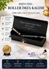 Kalemhane Kişiye Özel Mat Siayh Roller Kalem Yüksek Kalite