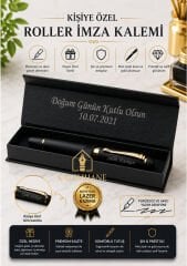 Kalemhane Kişiye Özel Mat Siayh Roller Kalem Yüksek Kalite