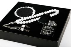 Kişiye Özel Tesbih - Çakmak - Bileklik Seti Özel Kutulu