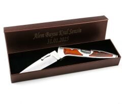 Kişiye Özel Çakı Mat İşlemeli Kutulu