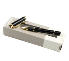 Kişiye Özel Lüks Roller Kalem Siyah Altın