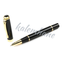 Kişiye Özel Lüks Roller Kalem Siyah Altın