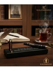 Özel Ahşap Kutulu  Roller Kalem Besmele Kabartma