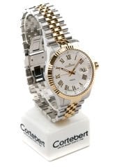 İsviçre Cortebert Safir Cam Erkek Kol Saati Gold