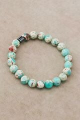 Amazonit  Doğal Taş Bileklik ve Kutusu