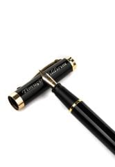 Ahşap Kutulu Siyah Altın Yüksek Kalite Dolma Kalem