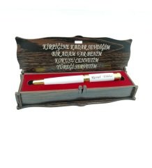 Kişiye Özel Lüks Kalem Ahşap Kutulu