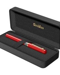 Scrikss Lüks Dolma Kalem 23K altın kaplama  Ömür Boyu Garanti Kırmızı