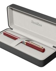 Scrikss Lüks Dolma Kalem 23K Altın Kaplama ve Mürekkep Hediyeli Ömür Boyu Garanti Bordo