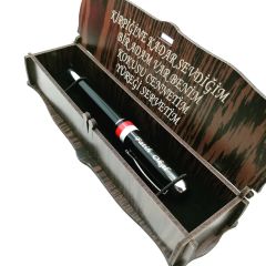 Hediyelik Kalem Kişiye Özel İsimli Ahşap Kutulu