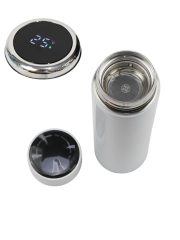 Dijital Göstergeli Termos Kişiye Özel 500 ml Beyaz