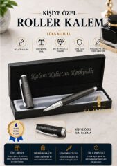İsme Özel Hediyelik Mat Gri Roller Kalem