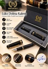 Bradley Lüks Dolma Kalem – Çevirmeli Kapak, Metal Gövde, Yedek Kartuşlu ve Hediyelik Kutulu