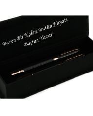 Lüks Kutulu Roller ve Tükenmez Kalem Seti