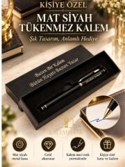 Siyah Altın Yüksek Kalite Roller Kalem Kutulu