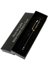 Siyah Altın Yüksek Kalite Roller Kalem Kutulu