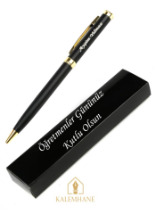 Mat SiyahKişiye Özel İsimli Tükenmez Kalem