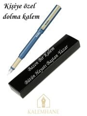 Kişiye Özel Scrikss Dolma Kalem Özel Kutulu (İndigo)