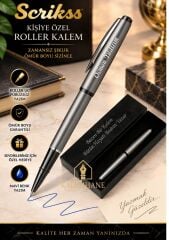 Kalemhane Scrikss Mat GriRoller Kalem Kişiye Özel Kalem ve Kutulu
