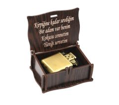 Kişiye Özel Gazlı Çakmak Ahşap Kutulu
