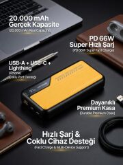 Kalemhane 20. 000 Mah. 66w Powerbank