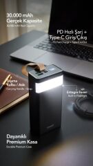 Kalemhane 30. 000 Mah.  Powerbank + Fener