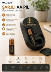 Kalemhane Fulltech AA Typ c şarj edilebilir lityum pil 2li set