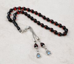 Damla Model Ahşap Kutulu Akrilik Tesbih ( Toz kehribar)