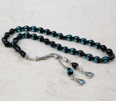 Damla Model Ahşap Kutulu Akrilik Tesbih ( Toz kehribar)