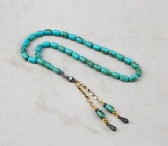 Kapsül Kesim Model Ahşap Kutulu Akrilik Tesbih ( Toz kehribar)