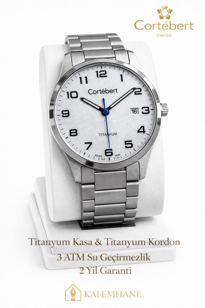 Cortebert Safir Cam Erkek Kol Saati Titanyum