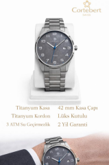 Cortebert Safir Cam Erkek Kol Saati Titanyum