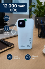 Kişiye Özel Dijital Powerbank 12000 Mah