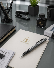 Kalemhane Scrikss Mat Gri Dolma Kalem Kişiye Özel Kalem Ömür Boyu Garanti Hediye Paketli