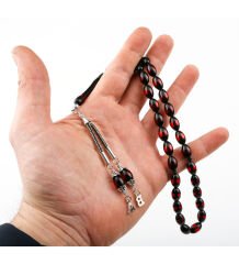 Özel Ahşap Kutulu Toz Kehribar Tesbih