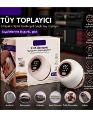 6 Bıçaklı Dijital Göstergeli Şarjlı Tüy Toplayıcı