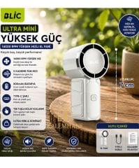 Kalemhane Ultra Mini Ultra Güç El Fanı- 5 Kademeli  Gri