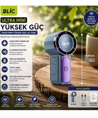Kalemhane Ultra Mini Ultra Güç El Fanı- 5 Kademeli  Gri
